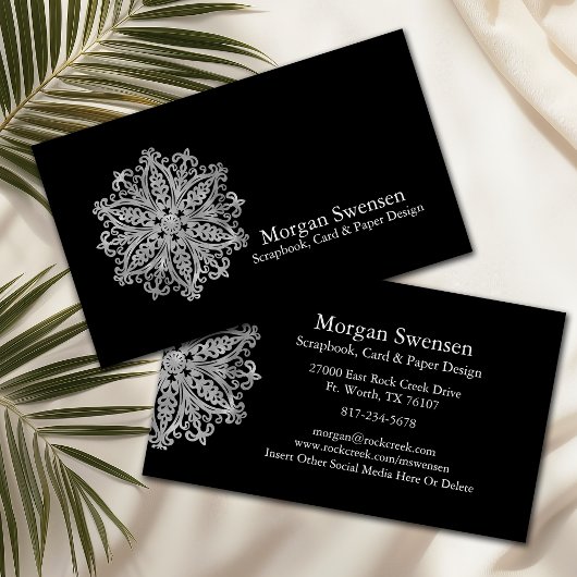 Moderne Mandala Grafische Scrapbooking Business Ca Visitenkarte