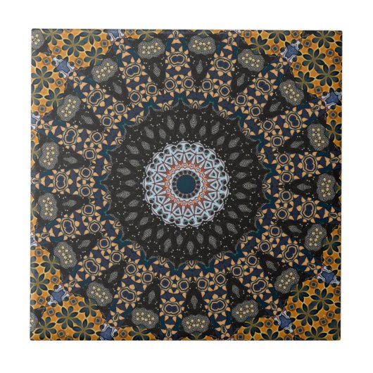 Moderne Mandala Keramik Tile Fliese (Vorderseite)