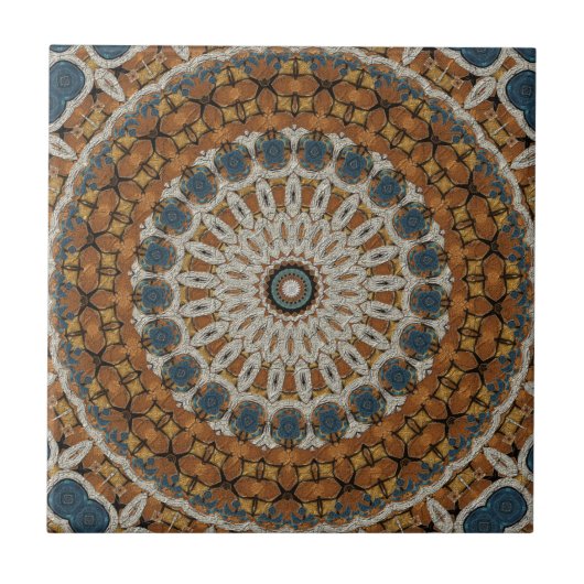 Moderne Mandala Keramik Tile Fliese (Vorderseite)