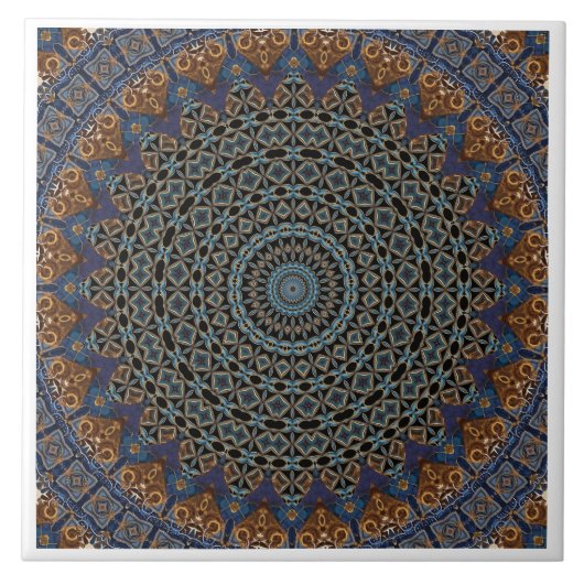 Moderne Mandala Keramik Tile Fliese (Vorderseite)
