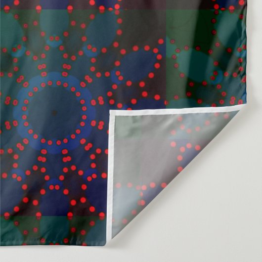 Moderne Mandala Lines Red Black Rose Wandteppich (Detail)