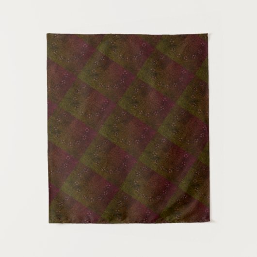 MODERNE Mandala LINES - ROT-BROWN Tapestry Wandteppich (Vorderseite)