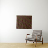MODERNE Mandala LINES - ROT-BROWN Tapestry Wandteppich (Beispiel (Horizontal))