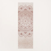 Moderne Mandala Om Rose Gold Glitzer Chic Übung Yogamatte (Vorderseite)