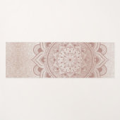 Moderne Mandala Om Rose Gold Glitzer Chic Übung Yogamatte (Vorderseite (Horizontal))