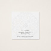 Moderne Mandala Stud Earring Juwelier Display Card (Rückseite)