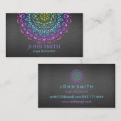 Moderne Mandala Yoga Instructor Busines Visitenkarte (Vorne/Hinten)