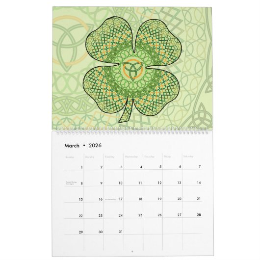 Moderne Mandalase 12 Monate Kalender (Mär 2026)