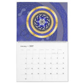 Moderne Mandalase 12 Monate Kalender (Jan 2027)