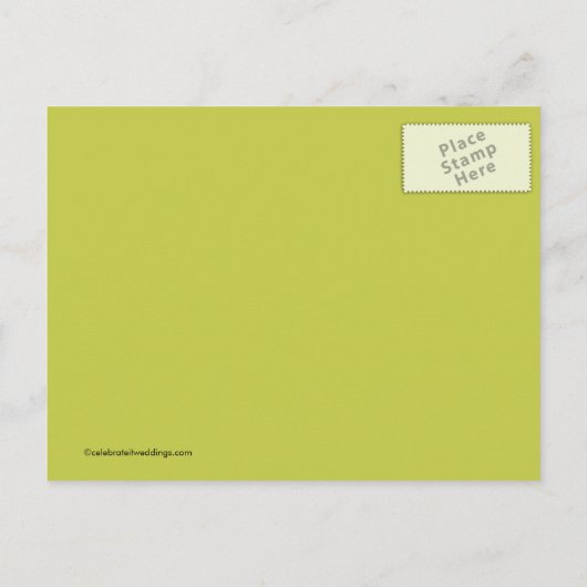 Moderne Mandarine Tree Save the Date POST CARD! Ankündigungspostkarte (Rückseite)