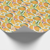Moderne Mango Frucht Muster Wrapping Paper Roll Geschenkpapier (Ecke)