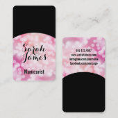 moderne Maniküristnagelkünstler-Rosamaniküre Visitenkarte (Vorne/Hinten)