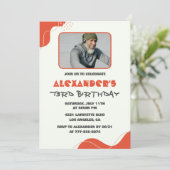 Moderne Männer Einladungen zum 73. Geburtstag (Stehend Vorderseite)