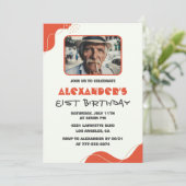 Moderne Männer Einladungen zum 81. Geburtstag (Stehend Vorderseite)