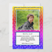 MODERNE MÄNNER GRAD STARS BLUE | SCHULATIONSPARTEI EINLADUNG (Vorderseite)