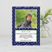 MODERNE MÄNNER GRAD STARS BLUE | SCHULATIONSPARTEI EINLADUNG (Stehend Vorderseite)