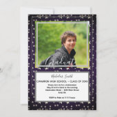 MODERNE MÄNNER GRAD STARS BLUE | SCHULATIONSPARTEI EINLADUNG (Vorderseite)