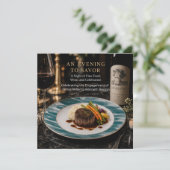 Moderne Männer-Verlobungsdinner  Einladung (Stehend Vorderseite)
