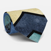 Moderne männliche blaue Sparren Krawatte (Gerollt)