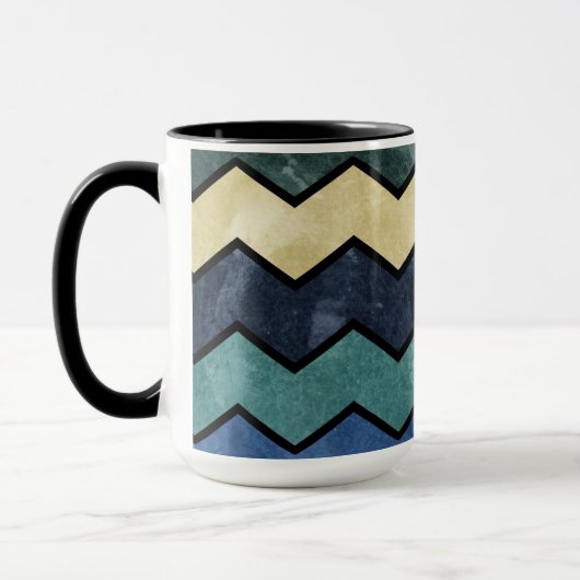 Moderne männliche blaue Sparren Tasse (Links)