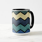 Moderne männliche blaue Sparren Tasse (VorderseiteRechts)