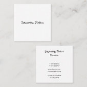 Moderne manuelle Vorlage Trendy Beruflich Quadratische Visitenkarte (Vorne/Hinten)