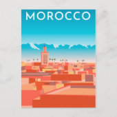 Moderne Marakesh Travel Postkarte (Vorderseite)