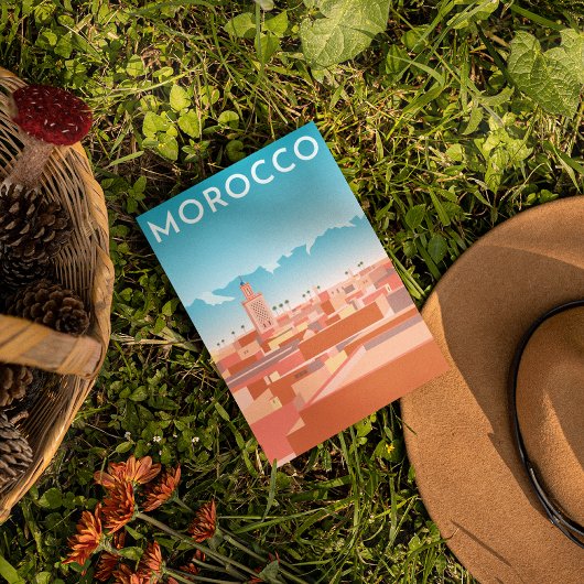 Moderne Marakesh Travel Postkarte