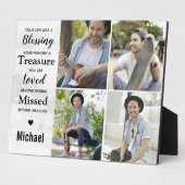 Moderne Marble Foto Collage Memorials Achtung Fotoplatte (Seite)