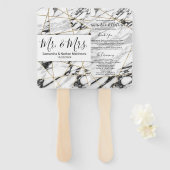 Moderne Marble Gold Geometric Wedding Programme Fächer (Vorne und Hinten)