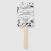 Moderne Marble Gold Geometric Wedding Programme Fächer (Rückseite)