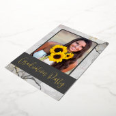 Moderne Marble Graduation Party Foil Einladung (Gedreht)