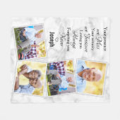 Moderne Marble Memorial Erinnerung FotoCollage Fleecedecke (Vorderseite (Horizontal))