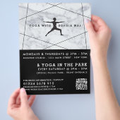 Moderne, marble Yoga Class-Werbung Flyer (Hand)