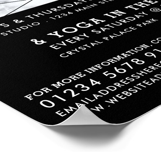 Moderne, marble Yoga Class-Werbung Poster (Ecke)