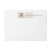 Moderne Marbles Beige Fall Monogram Rücksendeadres (Rückseite)