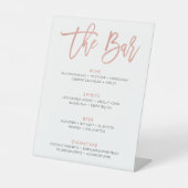 Moderne Märchen Hochzeit der Bar-Speisekarte Gebir Sockelschild (Vorderseite)