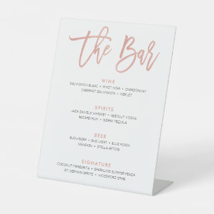 Moderne Märchen Hochzeit der Bar-Speisekarte Gebir Sockelschild