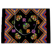 Moderne Mardi Gras große Geschenktasche Geschenktüte (Vorderseite)