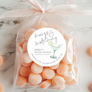 Moderne Margs Matrimony Danke Hochzeitsshower Runder Aufkleber