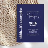 Moderne Marine 30. Überraschung Geburtstag Einladung