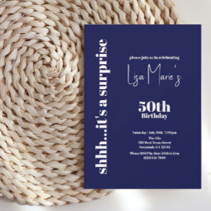 Moderne Marine 50. Überraschung Geburtstag Einladung