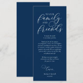 Moderne Marine, Abendessen Platz dank Karte (Vorne/Hinten)