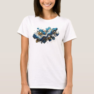 Moderne Marine ABSTRACTE KUNST Tragbare Kunst T-Shirt