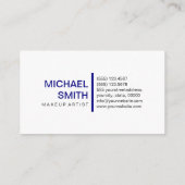 Moderne Marine Elegantes Berufliches Schlichtes We Visitenkarte (Rückseite)