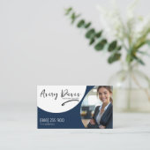 Moderne Marine Elegantes Minimalistisches Design R Visitenkarte (Stehend Vorderseite)