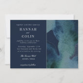 Moderne Marine Emerald Abstrakt Watercolor Einladu Einladung (Vorderseite)