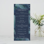 Moderne Marine Emerald Abstrakt Watercolor Programm (Stehend Vorderseite)