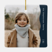 Moderne Marine mit einem Foto, trendiger Urlaub Keramikornament (Rückseite)