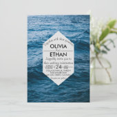 moderne Marine nautisch Einladung (Stehend Vorderseite)